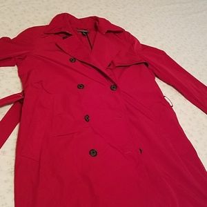 Blood red trench coat size xl